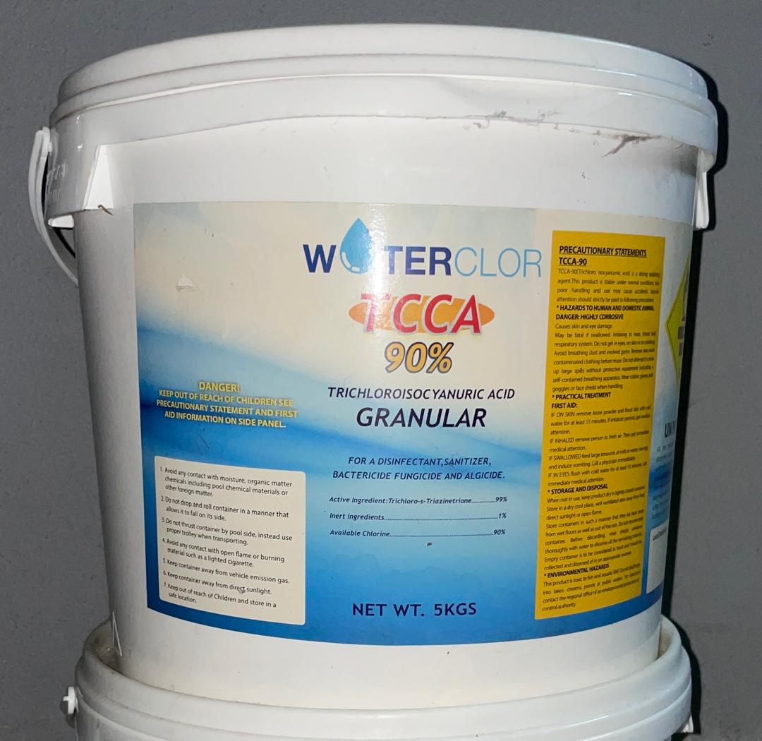 TCCA 90% (TRICHLOROISOCYANURIC ACID GRANULAR) - 5KGS